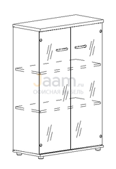 Мебель для персонала Офисный шкаф средний со стеклом А4 9366