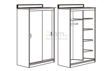 Мебель для гостиниц Офисный шкаф-купе с воротником R6804V