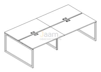 Мебель для персонала Рабочая станция на металлокаркасе QUATTRO Б4 178-2 БП