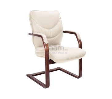 Офисный стул LEEDS WOOD C кожа+кож.зам.