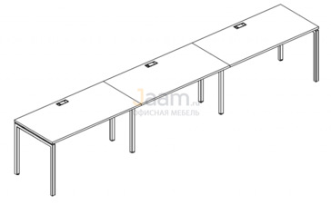 Мебель для персонала Рабочая станция на металлокаркасе DUE Б2 023-3 БП