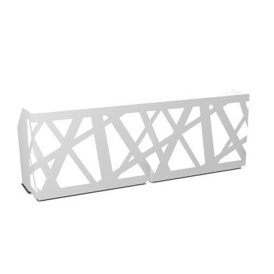 Стойка ресепшн с подсветкой Zig-Zag LZG60 3200x1880x1150 (БелыйБелый)