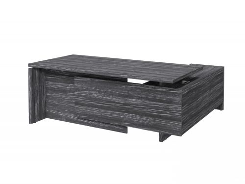 Стол руководителя с опорной тумбой Festus FB-119L.DD 1800x1900x750 (Древесина Графит)