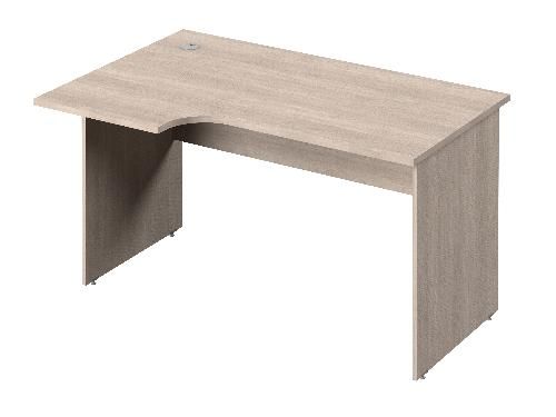 Стол эргономичный с заглушкой кабель-канала (левый) Public comfort С-34л 1350x890x740 (Дуб сантана светлый)