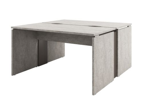 Стол-тандем письменный Solution D-24 1400x1432x750 (Бетон/ТрюфельКоричневый)