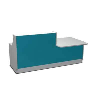 Стойка ресепшн Linea LIN33L 1850x1120x1110 (Бирюзовый)