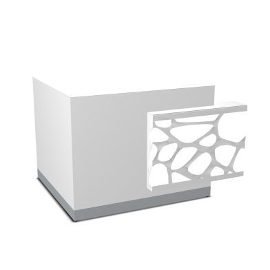 Стойка ресепшн с подсветкой Organic LOG18LG 1700x1370x1110 (Белый)