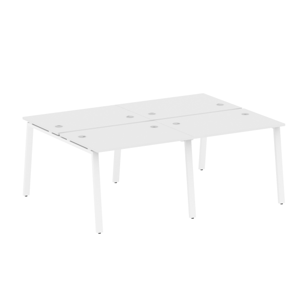 Рабочая станция на 4 рабочих места на А-образном м/к Metal System Style БА.СМ-4.1 2000x1475x750
