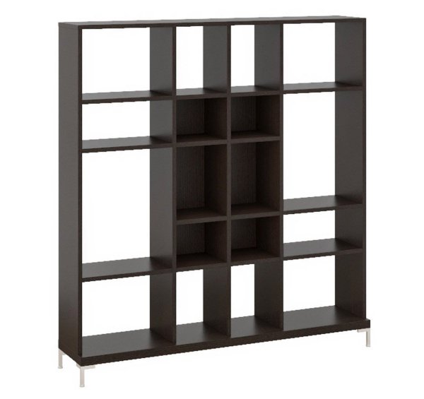 Стеллаж Faro белый и венге Fermo 72H005 1880x400x2020 (Венге)