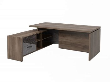 Стол руководителя с опорной тумбой Festus FB-119L.GG 1800x1900x750