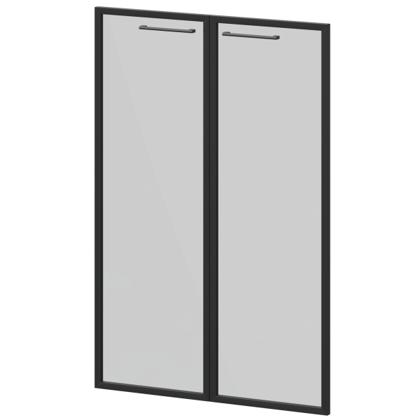 Фасады рамочные стеклянные Кортез KZF-38RS(Ч) 784x20x1158 (Тонированный)