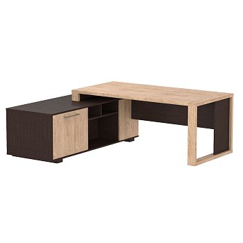 Стол руководителя на опорной тумбе, левый Alto ACT 2118 L 2100x1800x750
