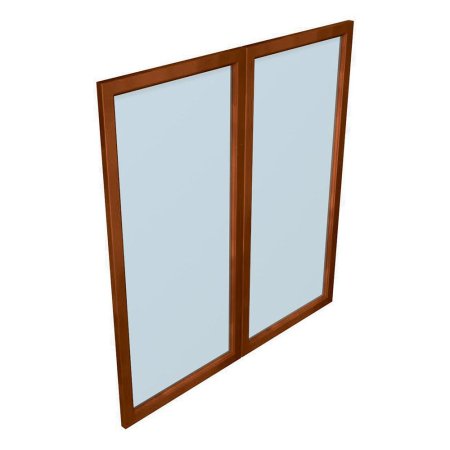 Двери средние стеклянные (пара) Art&Moble 01183 900x0x1250 (Шпон корня оливы)