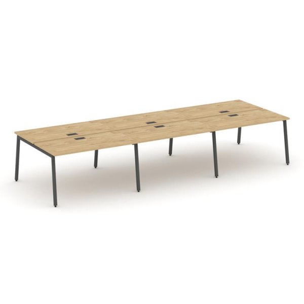 Рабочая станция 2-х сторонняя SN-4A.DRS-064 (4740х1232х750) (Тиквуд Светлый/Металл Антрацит)