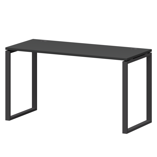Стол на металлокаркасе Смарт СМС25-О-18К.60.Пр25 1800x600x750 (Графит/Антрацит)
