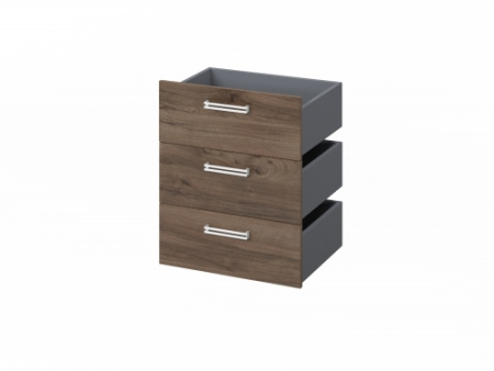 Комплект из 3 ящиков, фасады ЛДСП FI-124.D 560x418x670