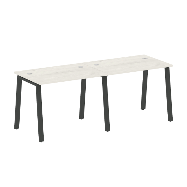 Рабочая станция на 2 рабочих места на А-образном м/к Metal System Style БА.СМ-2.1 2000x720x750 (Дуб наварра/Антрацит металл)