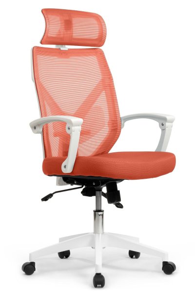 Офисное кресло Oliver RCH W-203AC Белый пластик | Оранжевый (Белый | Оранжевый)