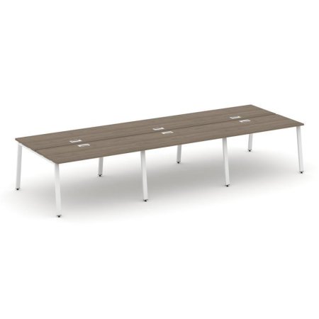Рабочая станция 2-х сторонняя SN-6A.DRS-072 (3540х1432х750) (Вяз Благородный/Металл Белый)