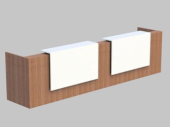 Композиция из 3 прямых модулей, верхний модуль лакировка Z2 Z2C10 L 3660x880x1130
