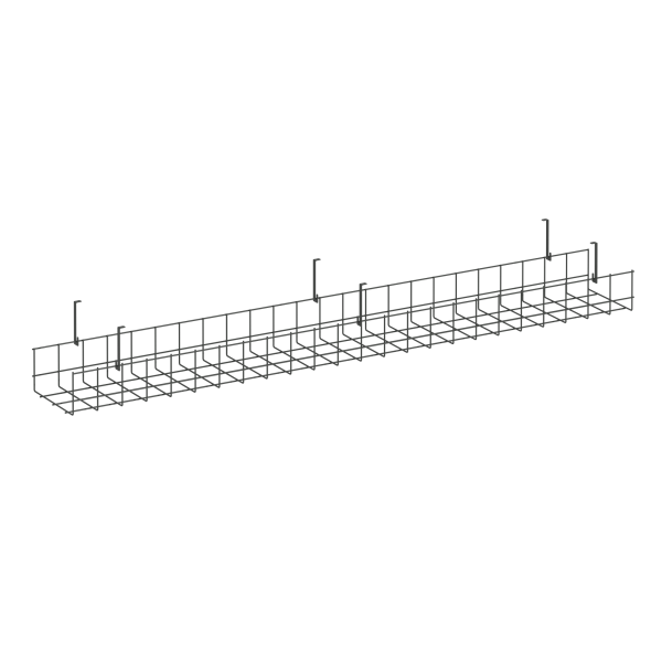 Кабель-канал сетчатый широкий KK-S-120 (Металл Антрацит)