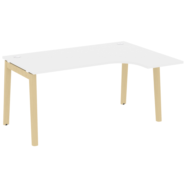 Стол эргономичный правый на деревянных опорах Onix Wood OW.SA-4R 1580x1180x750