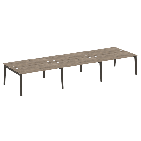 Рабочая станция на деревянных опорах Onix Wood OW.D.RS-6.4.7 4740x1475x750