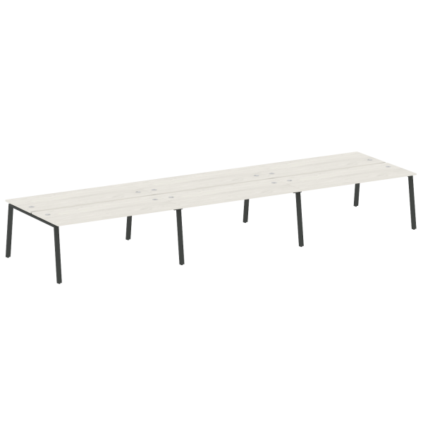 Рабочая станция на 6 рабочих места на А-образном м/к Metal System Style БА.СМ-6.5 5400x1475x750 (Дуб наварра/Антрацит металл)