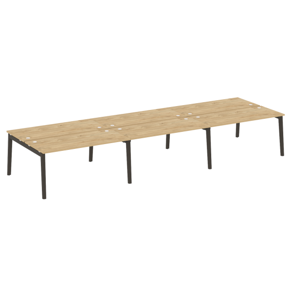 Рабочая станция на деревянных опорах Onix Wood OW.D.RS-6.4.7 4740x1475x750