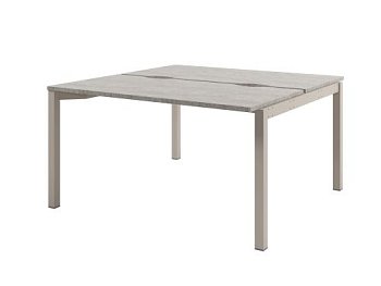 Стол-тандем на металлокаркасе, начальная секция Solution D-411 1400x1432x750