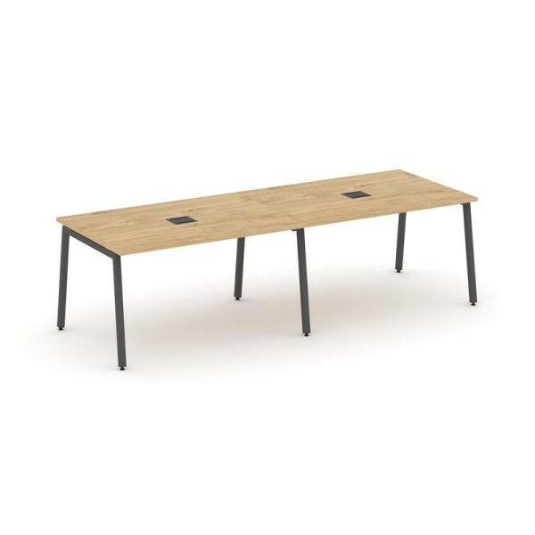 Стол переговорный SN-4A.SPRG-014 (3160х980х750) (Тиквуд Светлый/Металл Антрацит)