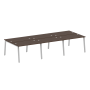 Рабочая станция на 6 рабочих места на А-образном м/к Metal System Style БА.СМ-6.2 3600x1475x750