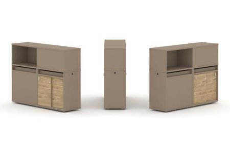 Тумба двойная + низкая надставка ES.NB.2N-20 (1500х410х1135)