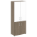 Шкаф для документов со стеклом белым LT.ST-1.2 R white