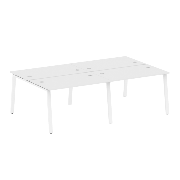 Рабочая станция на 4 рабочих места на А-образном м/к Metal System Style БА.СМ-4.2 2400x1475x750