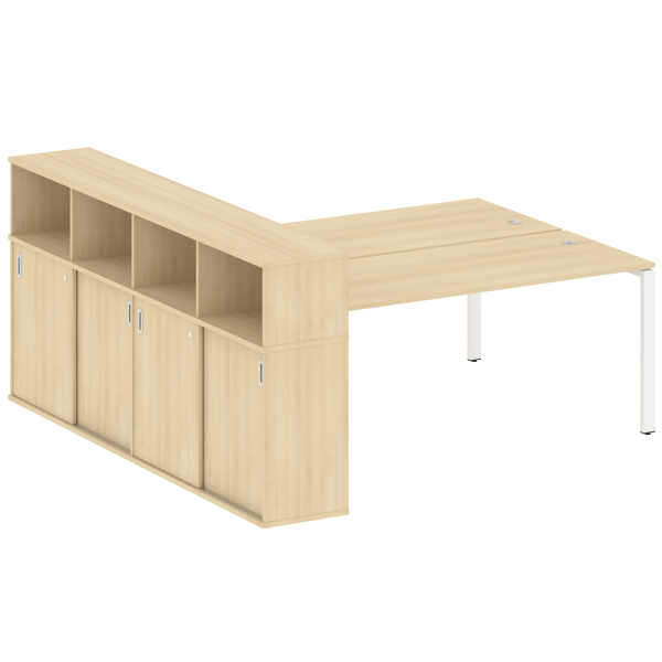 Рабочая станция с опорным шкафом-купе Metal System Style БП.РС-СШК-4.5 2210x2332x1098