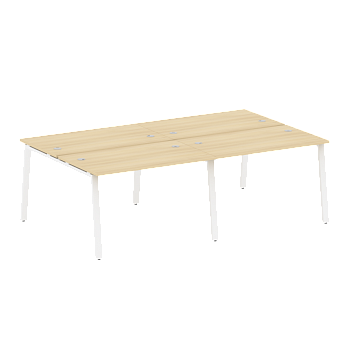 Рабочая станция на 4 рабочих места на А-образном м/к Metal System Style БА.СМ-4.2 2400x1475x750