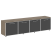 Тумба модульная черные двери LT-TS 4.6 2200x450x580