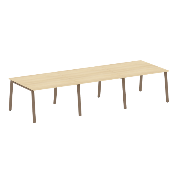 Стол для переговоров (3 столешницы) на А-образном м/к Metal System Style БА.ПРГ-3.2 3600x1235x750
