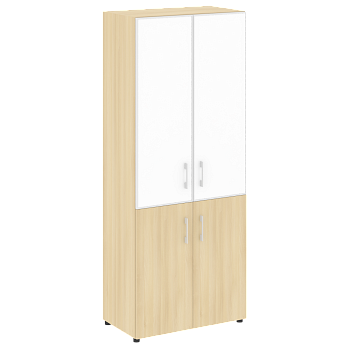 Шкаф для документов со стеклом белым LT.ST-1.2 R White