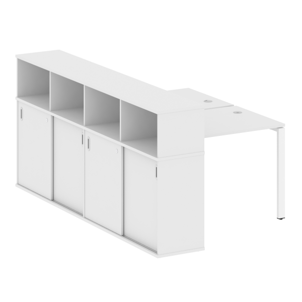 Рабочая станция с опорным шкафом-купе Metal System Style БП.РС-СШК-4.1 1410x2332x1098