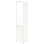 Шкаф для документов узкий со стеклом белым LT.SU-1.2 R (L) white