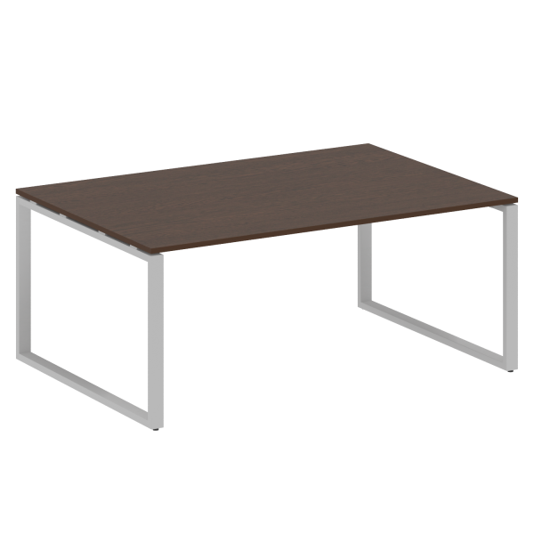 Переговорный стол 1 столешница Metal System Style БО.ПРГ-1.5 1800x1235x750 (Венге Цаво/Серый металл)