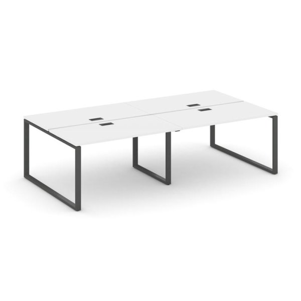 Рабочая станция 2-х сторонняя SN-6O.DRS-042 (2360х1432х750) (Белый/Металл Антрацит)