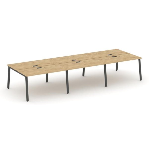 Рабочая станция 2-х сторонняя SN-6A.DRS-064 (4740х1232х750) (Тиквуд Светлый/Металл Антрацит)