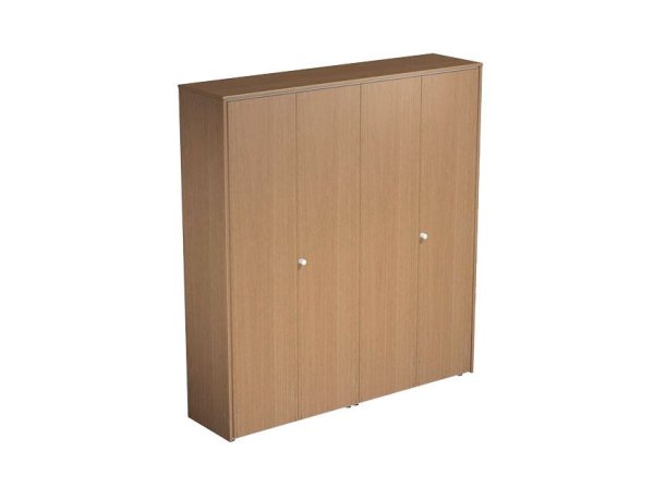 Шкаф закрытый для документов Profiquadro КВ 359 БВ 1830x450x1990 (Белый премиум / Вишня скандинавская)