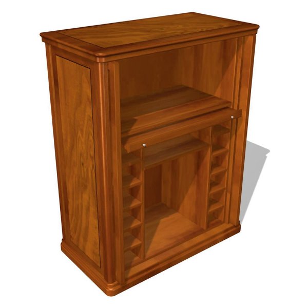 Модуль с фригобаром Art&Moble 01239 700x450x810 (Шпон корня оливы)