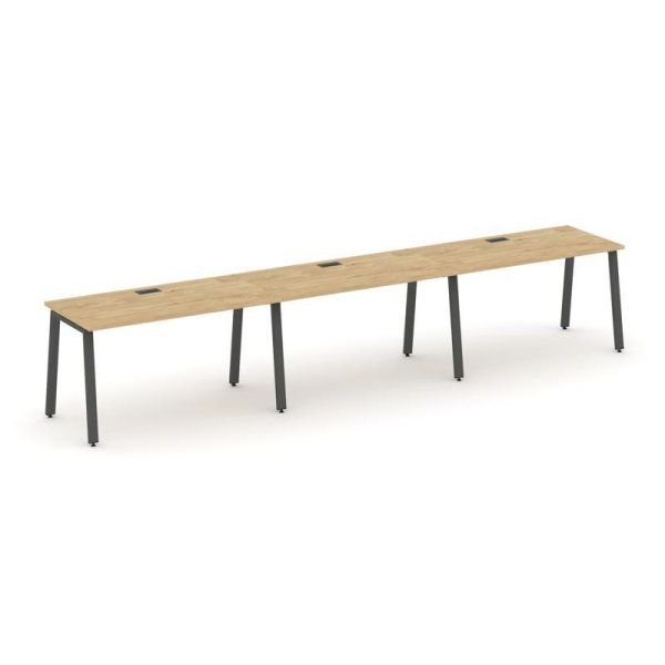 Рабочая станция 1 сторонняя SN-6A.ORS-044 (4740х700х750) (Тиквуд Светлый/Металл Антрацит)