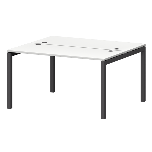Бенч двойной на металлокаркасе Смарт СМС2-П-18К.120.Пр50 1800x1236x750 (Белый/Антрацит)