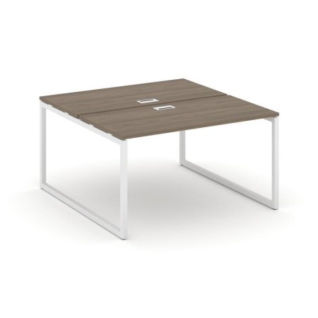 Рабочая станция 2-х сторонняя SN-4O.DRS-003 (1380х1232х750) (Вяз Благородный/Металл Белый)